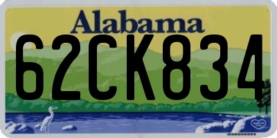 AL license plate 62CK834