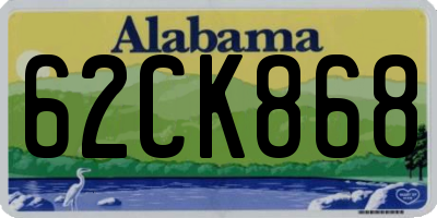 AL license plate 62CK868