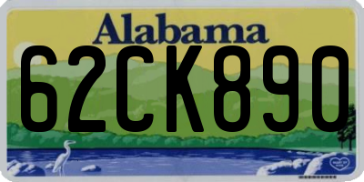 AL license plate 62CK890