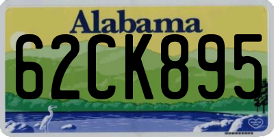 AL license plate 62CK895