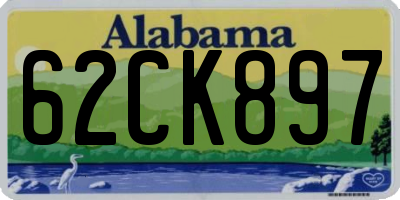 AL license plate 62CK897