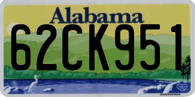 AL license plate 62CK951