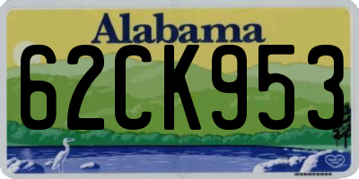 AL license plate 62CK953