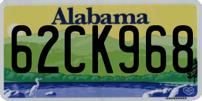 AL license plate 62CK968