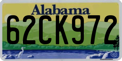 AL license plate 62CK972