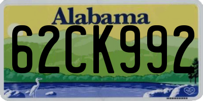 AL license plate 62CK992