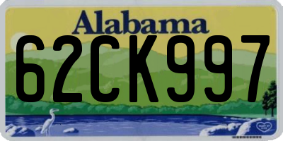 AL license plate 62CK997