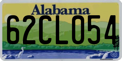 AL license plate 62CL054