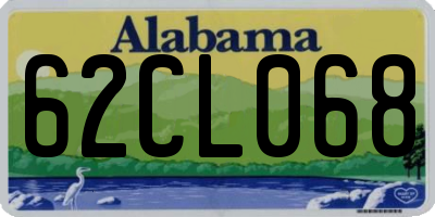 AL license plate 62CL068