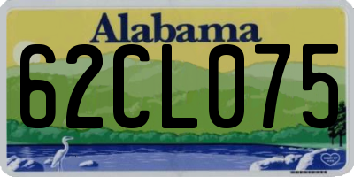 AL license plate 62CL075