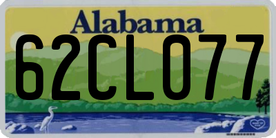 AL license plate 62CL077