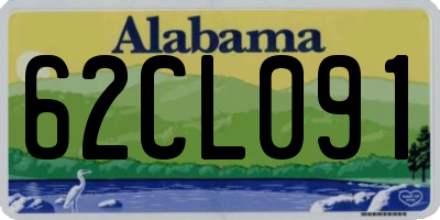 AL license plate 62CL091