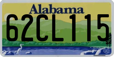 AL license plate 62CL115