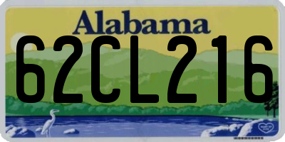 AL license plate 62CL216