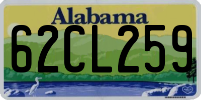 AL license plate 62CL259