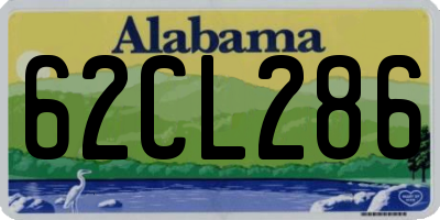 AL license plate 62CL286