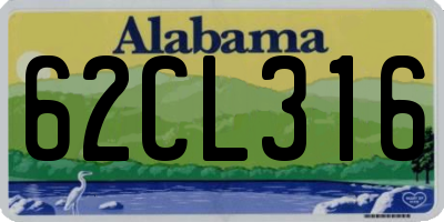 AL license plate 62CL316