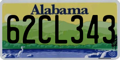 AL license plate 62CL343