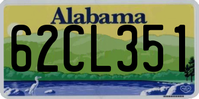 AL license plate 62CL351