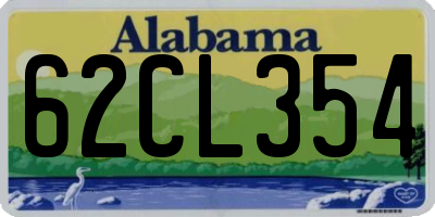 AL license plate 62CL354