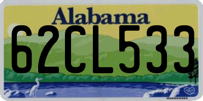 AL license plate 62CL533