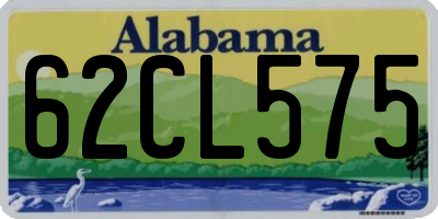 AL license plate 62CL575