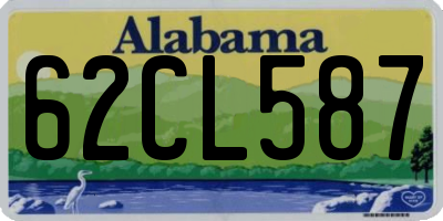 AL license plate 62CL587