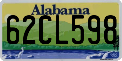 AL license plate 62CL598