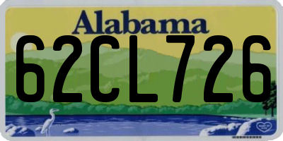 AL license plate 62CL726