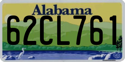 AL license plate 62CL761