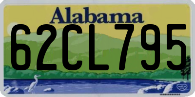 AL license plate 62CL795