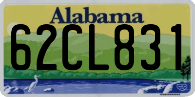 AL license plate 62CL831