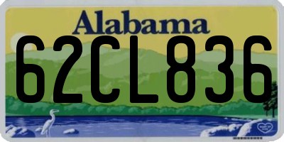 AL license plate 62CL836