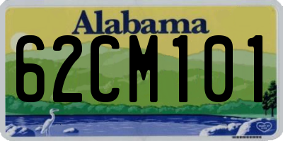 AL license plate 62CM101