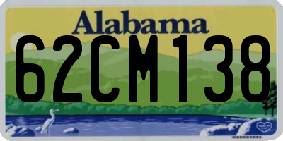 AL license plate 62CM138