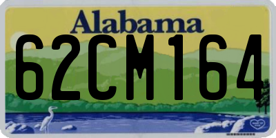 AL license plate 62CM164