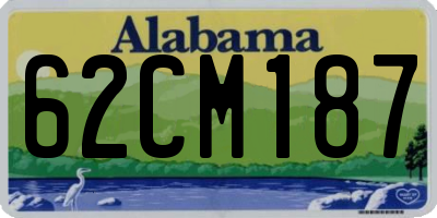 AL license plate 62CM187