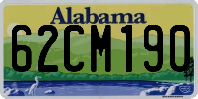 AL license plate 62CM190