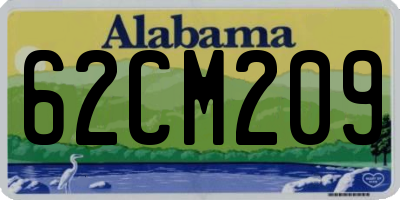 AL license plate 62CM209