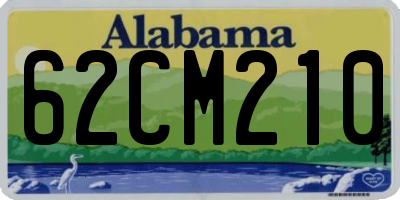 AL license plate 62CM210