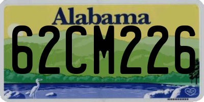 AL license plate 62CM226