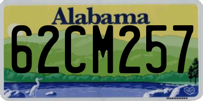 AL license plate 62CM257