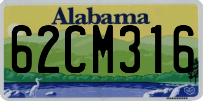 AL license plate 62CM316