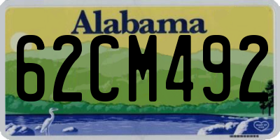 AL license plate 62CM492