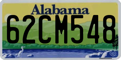 AL license plate 62CM548