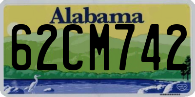 AL license plate 62CM742