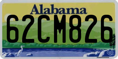 AL license plate 62CM826