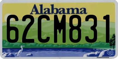 AL license plate 62CM831