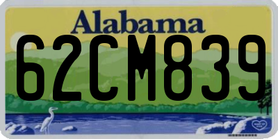AL license plate 62CM839