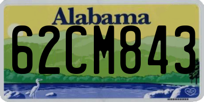 AL license plate 62CM843